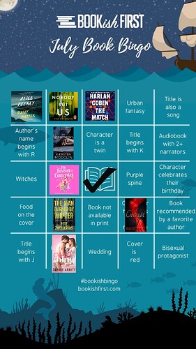 July 2022 BookishFirst bingo