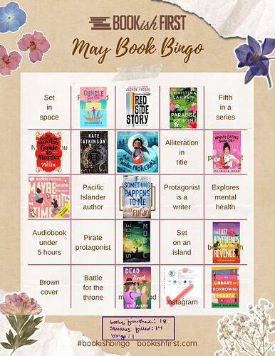 BookishFirst Bingo May 2024 COMPLETED