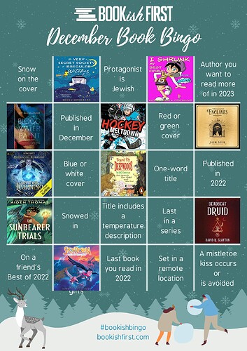 BookishFirst Bingo December 2022