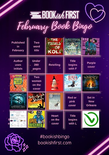 BookishFirst Bingo February 2023