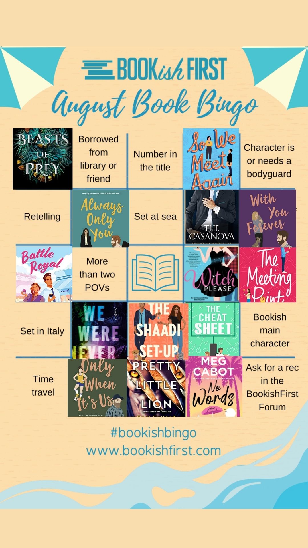 August 2021 Bookish Bingo - Bookish Bingo - BookishFirst Forum